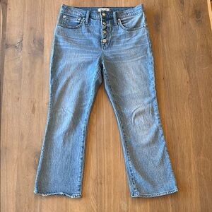 Madewell Cali Demi-Boot cropped jeans- size 29